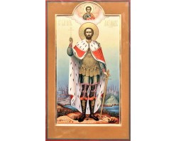 Мерная (ростовая) Икона Александр Невский