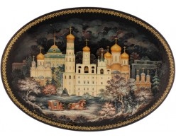 Лаковая миниатюра Кремль. Колокольня Ивана Великого