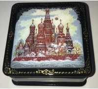 Лаковая миниатюра Храм Василия Блаженного
