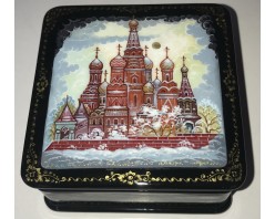 Лаковая миниатюра Храм Василия Блаженного