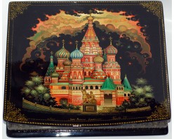 Лаковая миниатюра Храм Василия Блаженного