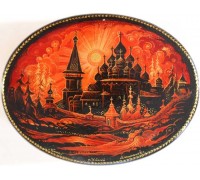 Лаковая миниатюра "Кижи"