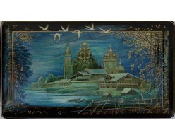 Лаковая миниатюра "Кижи"