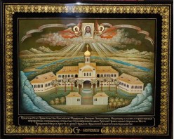 Лаковая миниатюра "Странноприимный дом"