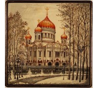 Лаковая миниатюра "Храм Христа-Спасителя"