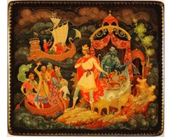 Лаковая миниатюра "Андрей стрелок"