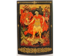 Лаковая миниатюра "Вещий Олег"