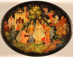 Лаковая миниатюра "Елена Прекрасная"