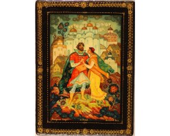 Лаковая миниатюра "Встреча Садко"