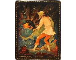 Лаковая миниатюра "Золотая рыбка"