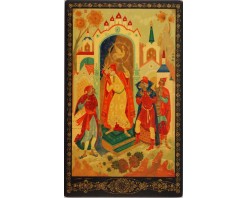 Лаковая миниатюра "Золотой петушок"