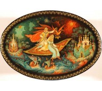 Лаковая миниатюра "Ковер - самолет"