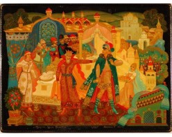 Лаковая миниатюра "Молодость чурилы Пленковича"