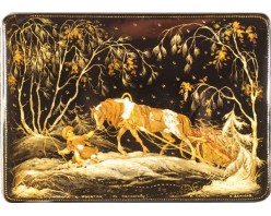 Лаковая миниатюра "Мужичок с ноготок"