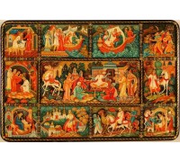 Лаковая миниатюра "Похождение Афанасия Никитина за три Моря"