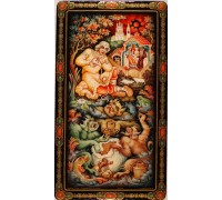 Лаковая миниатюра "Сказка о попе и его работнике Балде"