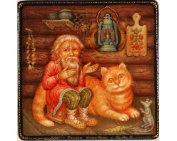 Лаковая миниатюра "Сказка домового"