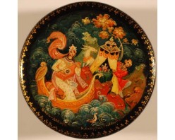 Лаковая миниатюра "Царь девица"