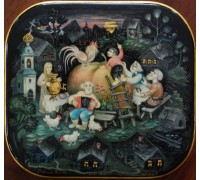 Лаковая миниатюра "Чудесное яблоко"