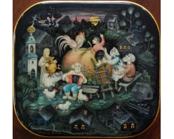 Лаковая миниатюра "Чудесное яблоко"