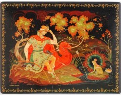 Лаковая миниатюра "Царевна лягушка"