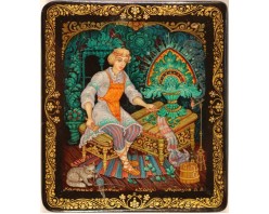 Лаковая миниатюра "Каменный цветок"