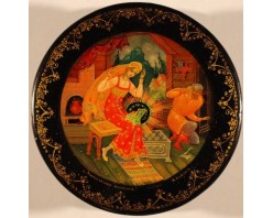 Лаковая миниатюра "Малахитовая шкатулка"