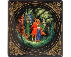 Лаковая миниатюра "Подарок хозяйки медной горы"