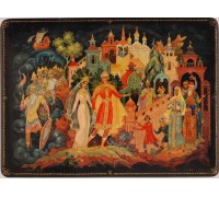 Лаковая миниатюра "Встреча Гвидона"