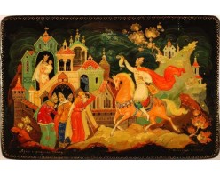 Лаковая миниатюра "Едет с грамотой гонец"