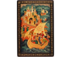 Лаковая миниатюра "Заморские гости"