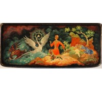 Лаковая миниатюра "Князь Гвидон и царевна лебель"