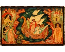 Лаковая миниатюра "Сказка о царе Салтане"