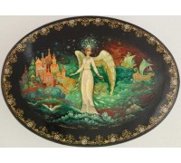 Лаковая миниатюра "Царевна лебедь"