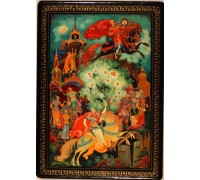 Лаковая миниатюра "Молодильные яблоки"