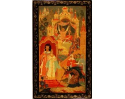 Лаковая миниатюра "На пиру я не была"