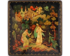 Лаковая миниатюра "Сказка о мертвой царевне"