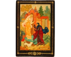 Лаковая миниатюра "Сказка о мертвой царевне"