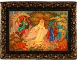 Лаковая миниатюра "Сказка о мертвой царевне"