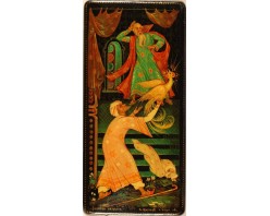 Лаковая миниатюра "Золотой петушок"