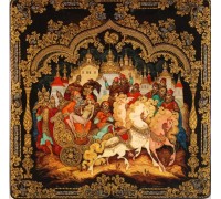 Лаковая миниатюра "Золотой петушок"