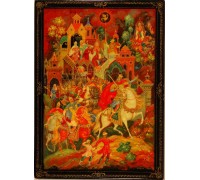 Лаковая миниатюра "Поход Дадона"