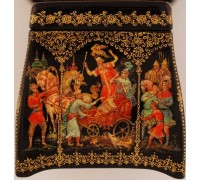 Лаковая миниатюра "Сказка о золотом петушке"