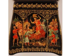 Лаковая миниатюра "Сказка о золотом петушке"