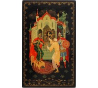 Лаковая миниатюра "Сказка о золотом петушке"