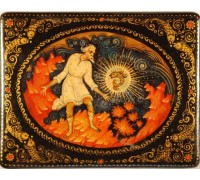 Лаковая миниатюра "Золотая рыбка"