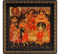 Лаковая миниатюра "Сказка о рыбаке и рыбке"