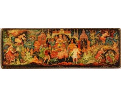 Лаковая миниатюра "Сказка о рыбаке и рыбке"