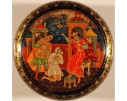 Лаковая миниатюра "Сказка о рыбаке и рыбке"