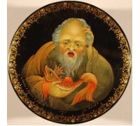 Лаковая миниатюра "Сказка о рыбаке и рыбке"